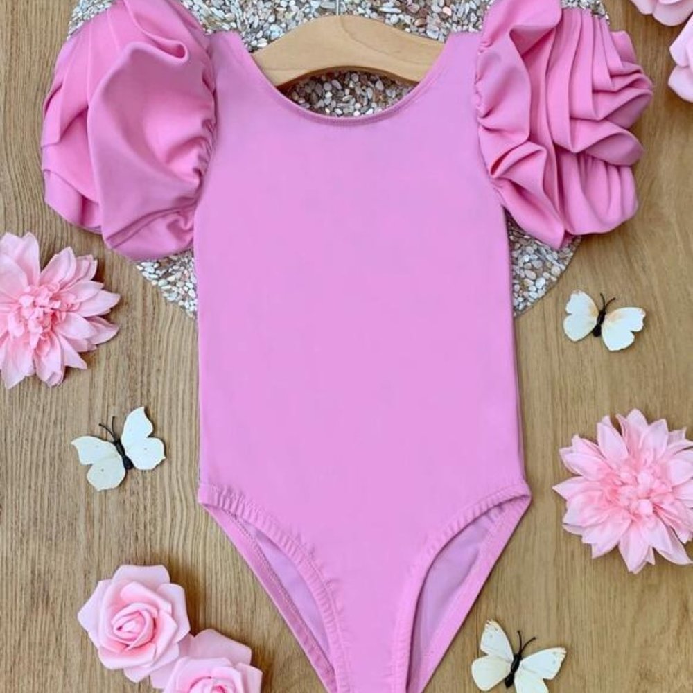 Light pink one piece swimsuit